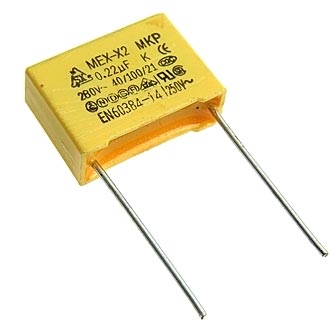 
						 0.22 uf 275VAC 10% (X2)