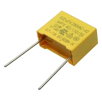 
						 0.22uf 280VAC 10% (X2)