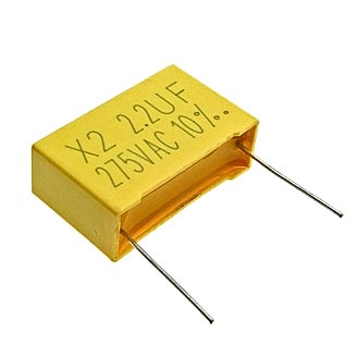 
						 2.2uf 275VAC 10% (X2)